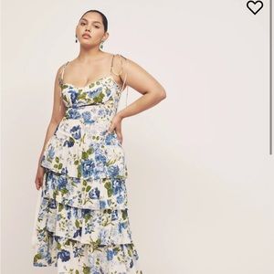 Reformation Kesia Midi Dress- Sold Out!!!- NWT - Never Worn- Size 12 - Ruffle